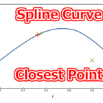 二次スB-プライン曲線の最接近点（展開した式を利用）